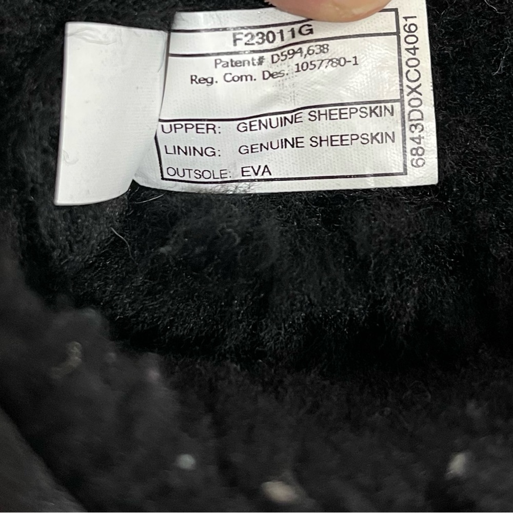 UGG Koolaburra Black Suede Fur Lined Short Boots - Picture 7 of 11